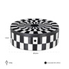 RICHMOND pojemnik dekoracyjny NORE biało-czarny