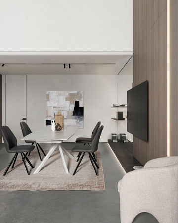 BIZZOTTO stół ogrodowy JOAKIM 160-240     biały / rozkładany