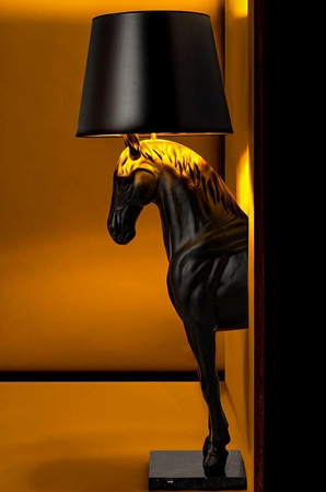 Lampa podłogowa KOŃ HORSE STAND S czarna - włókno szklane