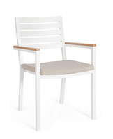 BIZZOTTO krzesło ogrodowe HENNA białe