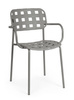 BIZZOTTO krzesło ogrodowe CLOVER ARM      szare