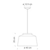 Lampa Wisząca D.40 50's Ferroluce C2001-08
