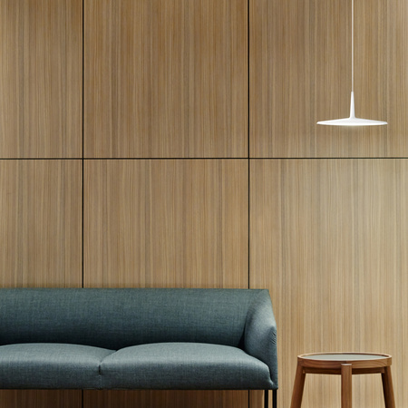 Vibia Skan Lampa Wisząca LED, średnica 30cm wys. 200 cm, Biały Biały Opal