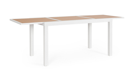 BIZZOTTO stół ogrodowy HILIJA 140-210     biały / rozkładany