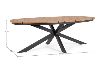 BIZZOTTO stół ogrodowy ZELMAR 218