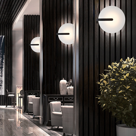 Mały plafon / kinkiet Nuvola - Matowa czerń Quintiesse Eurofase QN-NUVOLA-F-S-BK