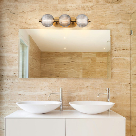 Kinkiet Palams - 3 źródła światła - Szczotkowane złoto Quintiesse Eurofase QN-PALMAS-3W-BG