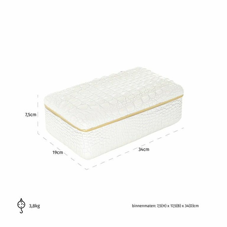 RICHMOND pojemnik na biżuterię COBE L biały