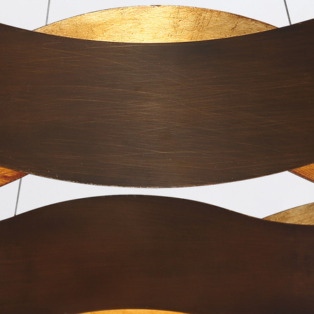 Duży żyrandol Vaughan - Brązowo-złoty Quintiesse Eurofase QN-VAUGHAN-P-L-BRZ-GD