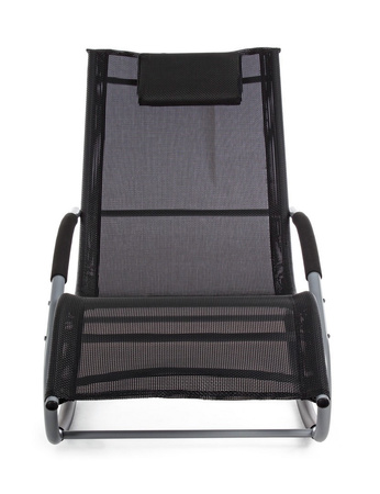 BIZZOTTO leżak bujany ogrodowy ROGER      czarny