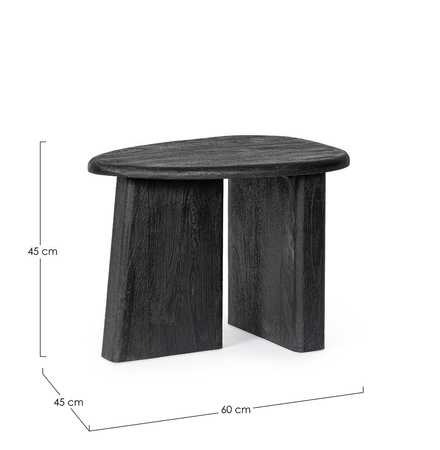 BIZZOTTO stolik kawowy ZACATECAS 60x45    czarny