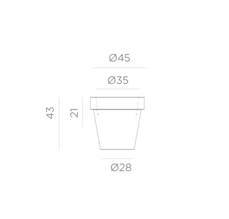 NEW GARDEN donica MAGNOLIA 45 CABLE biała