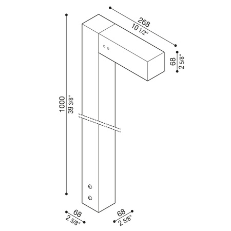 Lombardo LL14021ED3 lampa słupkowa Flag 200 Bollard