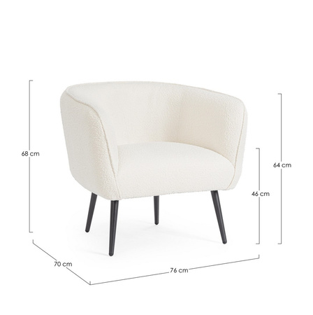 BIZZOTTO fotel AVRIL biały