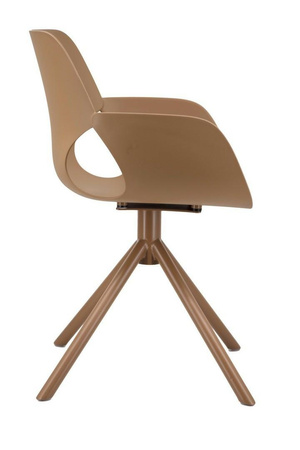 BIZZOTTO krzesło LENNON ARM brązowe