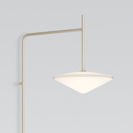Vibia Tempo Lampa Ścienna LED ze Ściemniaczem i Przewodem, 40.3 GL, 20.5 cm, Kremowy Mat