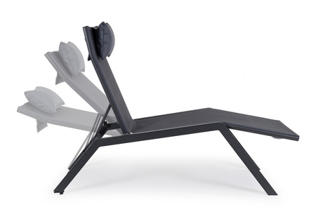 BIZZOTTO leżak ogrodowy KRION czarny