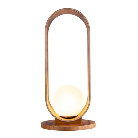 Lampa stołowa Sfera Brązowy, Drewno Quintiesse Accord QN-SFERA-TL-L-TEAK