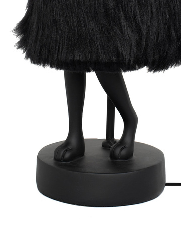 KARE lampa stołowa RABBIT FUR 50 cm       czarna / złota