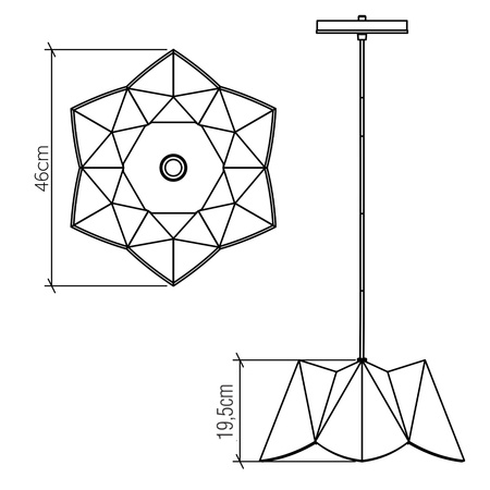 Lampa wisząca Physalis Brązowy, Drewno Quintiesse Accord QN-PHYSALIS-P-M-TEAK