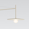 Vibia Tempo Lampa Ścienna LED ze Ściemniaczem i Przewodem, 122.5 GL, 25 cm, Kremowy Mat