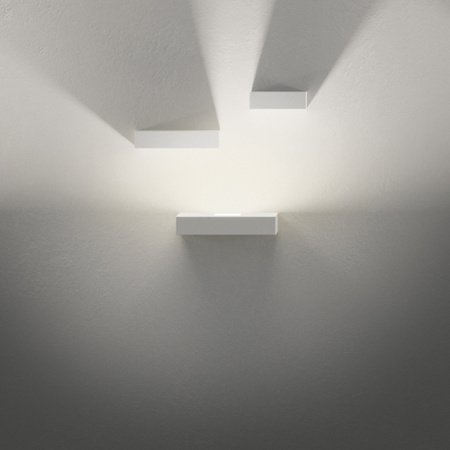 Vibia Set Small Lampa Ścienna LED, szer. 30cm, wys. 25cm, GL 10 cm, Biały Mat Satyna