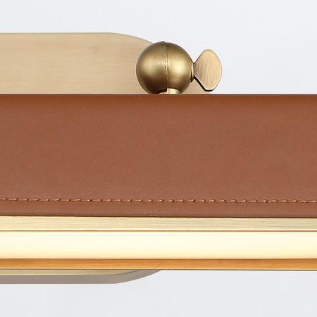 Średnia obrazówka LED Valise Picture - Vintage mosiądz, skóra koniakowa Quintiesse QN-VALISE-PL-M-VBS-CL