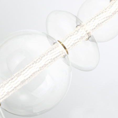 Lampa wyspowa Atomo - 7 źródeł światła - Szczotkowane złoto Quintiesse Eurofase QN-ATOMO-LP7-BG