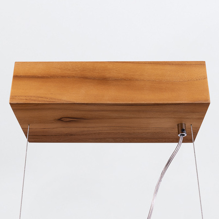 Lampa wyspowa Clean Brązowy, Drewno Quintiesse Accord QN-CLEAN-LED-LP-127-TEAK