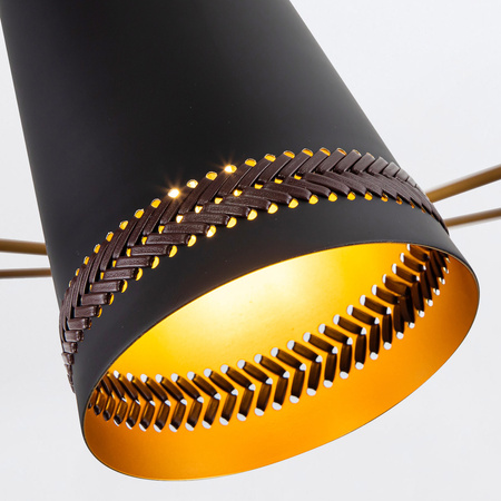 Żyrandol Brickell - 5 źródeł światła - Matowa czerń Quintiesse QN-BRICKELL5-MBHL