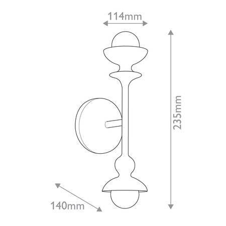 Kinkiet Cadence - 2 źródła światła - Antyczna biel Quintiesse QN-CADENCE-2WB-WHT