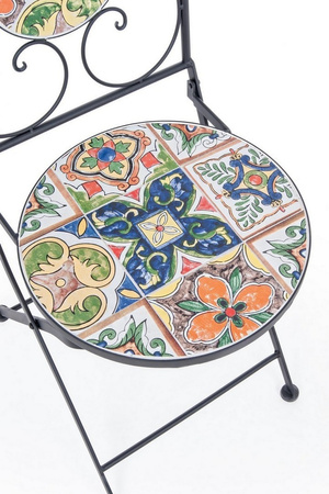 BIZZOTTO krzesło ogrodowe składane        PALOMA czarne