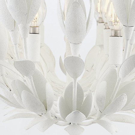 Lampa wyspowa Flora - 10 źródeł światła - Tynk strukturalny Quintiesse QN-FLORA10-WHT
