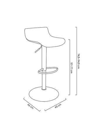 Krzesło barowe SNAP BAR regulowane białe