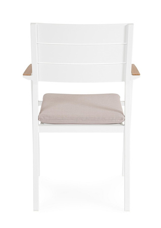 BIZZOTTO krzesło ogrodowe ZELMAR białe