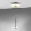 Vibia Flat Lampa Wisząca LED ze Ściemniaczem, 55cm wys. 300 cm, Czarny Szary Biały