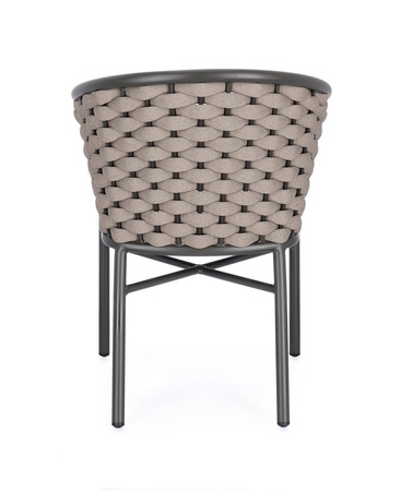 BIZZOTTO krzesło ogrodowe MARGALIDA       antracyt / beż