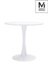 MODESTO stół TULIP FI 80 biały - MDF, podstawa metalowa
