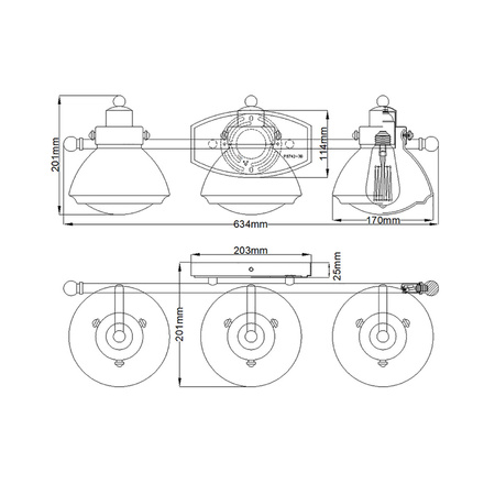 Kinkiet Scholar - 3 źródła światła  Scholar Quintiesse Quoizel QN-SCHOLAR3