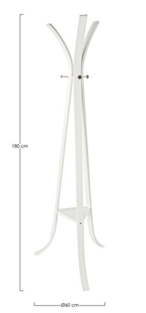 BIZZOTTO wieszak stojący TRIOMPHE biały