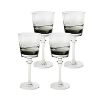 KARE komplet 4 kieliszków do czerwonego   wina MIMI 21 cm szary