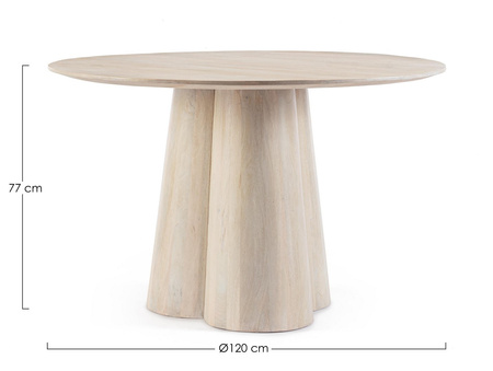 BIZZOTTO stół jadalniany NASSOR 120       beżowy