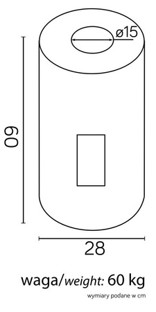 Fundament betonowy MAXI 60KG do opraw ogrodowych
