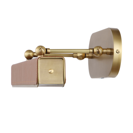 Średnia obrazówka LED Valise Picture - Vintage mosiądz, skóra koniakowa Quintiesse QN-VALISE-PL-M-VBS-CL