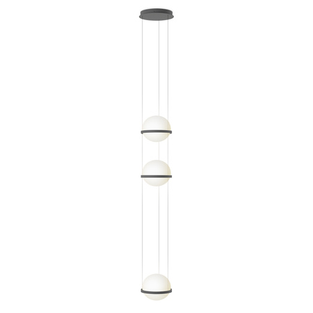 Vibia Palma Lampa Wisząca LED, 3-punktowa, 22 wys. 325 cm, Grafitowy Mat Opal Mat