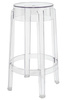 Krzesło barowe CHARLES 65 transparentne - poliwęglan