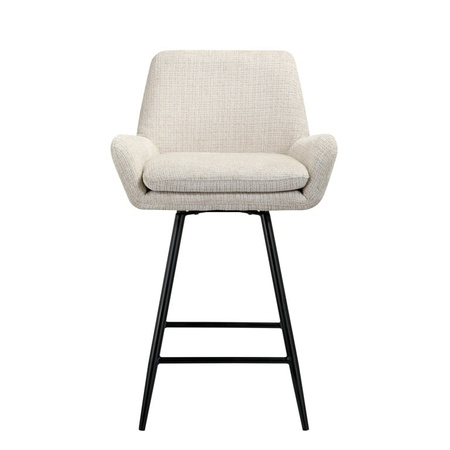 RICHMOND krzesło barowe LINSEY obrotowe jasnobeżowe