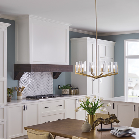 Żyrandol Nye - 6 źródeł światła - Szczotkowany naturalny mosiądz Nye Quintiesse Kichler QN-NYE6-BNB