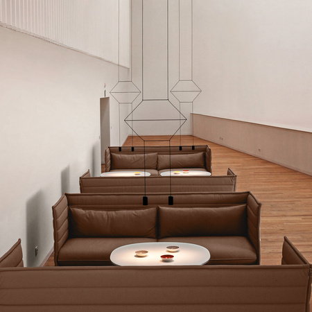 Vibia Wireflow Lampa Wisząca LED, szer. 31, wys. 200 cm, Czarny Polysk