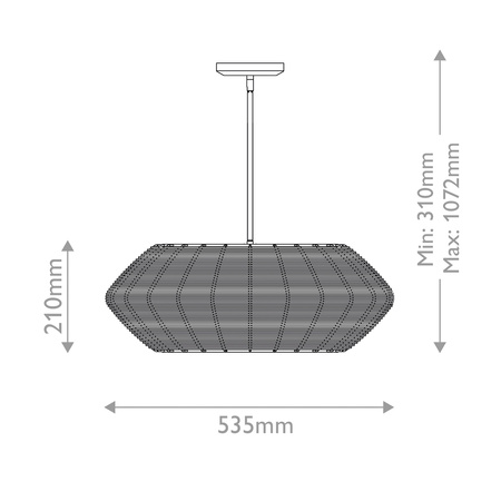 Lampa wisząca Luca - 3 źródła światła - Czarny Quintiesse QN-LUCA-P-S-BK-BK